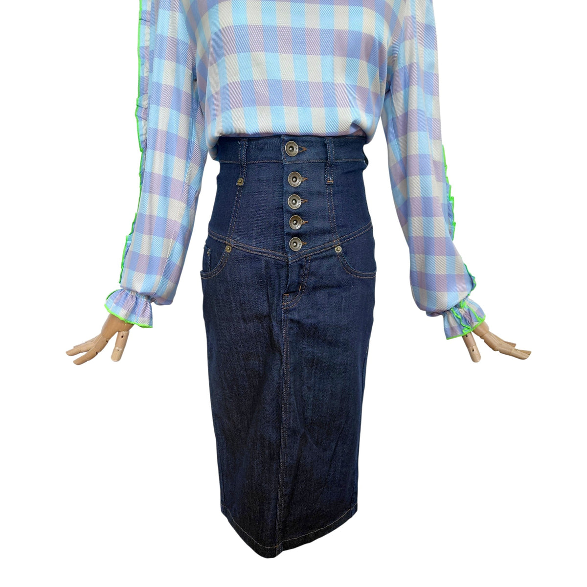 Denim kokerrok GESTUZ